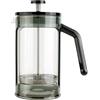 Café Olé Chiaro Cafetiera, nera, 600 ml / 2-3 tazze / 5 tazzine da caffè, caffettiera a stantuffo, filtro in acciaio inossidabile, recipiente in vetro, corpo e manico in acrilico