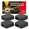 Topolenashop 4 Trappole Adesive per Scarafaggi - Trappole Non Tossiche per Insetti Striscianti, Sistema Adesivo per Casa, Cucina, Bagno, Garage e Ambienti Domestici | 7018874