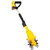 Desnysmf Fresatrice a batteria senza fili, coltivatore 20 V, 250 giri/min, coltivatore da giardino, stagno in acciaio, asta allungabile per prato, cortile, coltivazione del suolo
