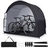 COSTWAY Tenda per Bicicletta, Garage Moto per Esterno con Aste in Fibra di Vetro, Tessuto Oxford, Corde antivento e Picchetti, Capannoni da giardino per bici, Tosaerba, Attrezzi da Giardinaggio