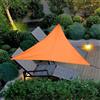 Hiseng Tenda a Vela Ombreggiante Impermeabile Triangolo, Vele Parasole da Giardino Protezione Raggi UV 95% Telo Ombreggiante Terrazzo con 3 Corde per Piscina Patio Pergola (Arancione,4x4x4m)