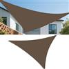 Flyace Vela Ombreggiante Impermeabile 7x7x4M Tenda da Sole per Esterno Vele Ombreggianti Triangolare Telo Parasole Protezione UV Tenda a Vela per Giardino Balcone Terrazza Marrone