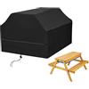 Schleuder Copertura per Tavolino da Picnic per Bambini Impermeabile, Fodera Protettiva per Tavolino e Panchine Iegno per Bambini All'aperto, Tessuto Oxford 420D Antivento Anti-UV 100W x 90D X 60Hcm