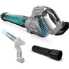 panthem Soffiatore a Batteria Compatibile con Makita 18V (senza batteria), Soffiatore Elettrico Senza Filo con Motore Brushless, 2 Ugelli Intercambiabili, Soffiatore Foglie per la Cura del Prato