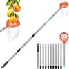 DBREAKS Raccogli Frutta, 4,2M Raccogli Mele con Manico Telescopico, Palo Leggero Raccogli Frutta, Cestino con Sacchetto di Cotone, Prugne, Raccoglitore di Ciliegie