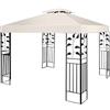 COSTWAY Tetto di Ricambio per Gazebo da Giardino Copertura di Ricambio Gazebo 3 x 3 m (Beige)