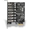 Sxhlseller Scheda di Espansione PCIE a USB 3.2 GEN1, Scheda di Espansione PCIE a 7 Porte, Trasmissione Ad Alta velocità da 5 Gbps Alimentazione Stabile Scheda di Espansione Anteriore USB
