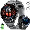CHOOSETIME Smartwatch Uomo con Chiamate Bluetooth, 1,7 Ampio Schermo con Torcia a LED/800 mAh/Impermeabile IP68/100+ Modalità Sportive/Monitor Frequenza Cardiaca/Sonno per Android e iOS, Silicone Nero