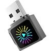 XIBALOM Adattatore wireless per Apple CarPlay e Android Auto, mini dongle con WiFi 6 e Bluetooth, riconnessione automatica, design compatto in metallo USB-C Incluso(Grigio)