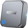 NiPoGi Mini PC 12th Gen Alder Lake-N100 (fino a 3,4GHz), 16GB di RAM 512GB M.2 SSD Mini Computer con doppio display 4K/2x HDMI/WiFi 5/BT 4.2/Gigabit Ethernet per casa/ufficio