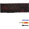 LIAN MO Tastiera sostitutiva tedesca senza retroilluminazione compatibile Acer Nitro 5 AN515-56 AN515-57 AN515-58-781E AN515-45 AN515-57-974Y N22C1 N20C1 4 Helios 300 PH315-54 LG05P-N20C1 4 12B3L (USA)