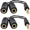 OmniaLaser Cavo Sdoppiatore 6,3 mm a Doppio Jack Stereo da 6,30 mm - Splitter a Y Stereo - 22 cm (2 pezzi)