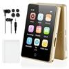 PINHUI Lettore MP3 da 32 GB con Bluetooth 5.3, Lettore MP3 con altoparlante per bambini Qualità audio HiFi, Touch screen da 2,8 pollici, Radio FM, Registratore vocale, Supporta schede TF fino a 128 GB (Oro)