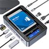 ORICO Docking station USB-C 12 in 1 con doppia enclosure SSD - Supporta dischi SATA M.2 NVMe/SATA e 2.5/3.5 fino a 26TB, 10Gbps USB, 4K HDMI@60Hz D35M2-V1