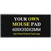QIHENGPLUS Foto personalizzata Mouse Pad con la tua foto e testo, Personalizzato Logo Design scrivania zerbino Forniture per ufficio Regali 60x35 cm