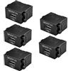 Behogan 5 moduli di alimentazione USB: presa da 220 V su trasformatore da 5 V, presa USB da 2,1 A, adattatore di commutazione per smartphone e dispositivi US-B (nero)