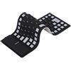 ASHATA Tastiera in Silicone Impermeabile, Mini Tastiera Pieghevole USB Cablata Flessibile Antipolvere 85 Tasti, Leggera e Portatile, Morbida e Comoda da Usare, per PC Portatili(Nero)
