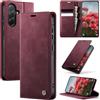 Teeirllim Cover per Samsung Galaxy A56 5G, Premium PU Wallet Libro Carta Fessura Portafoglio, Magnetica Antiurto Flip Pelle Cavalletto Custodia Supporto Cover per Samsung A56, Rosso