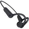 SOPPY Cuffie wireless a conduzione ossea, auricolari aperti Bluetooth 6.0, 15 ore di riproduzione, auricolari sportivi con microfono, leggere resistenti al sudore, per corsa, ciclismo, allenamento