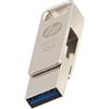 HP 32GB x206c USB OTG 3.2 Tipo-C/Tipo-A Unità Flash in Metallo, fino a 120MB/s in lettura