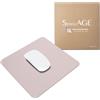SenseAGE Tappetino per mouse sottile per casa/ufficio, portatile, per computer e laptop, senza cuciture, base antiscivolo, compatibile con mouse laser e ottico, 22 x 22 cm, colore: rosa