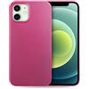 doupi UltraSlim Custodia per iPhone 12 Mini (5,4 Pollici), Satinato fine Piuma Facile Mat Semi Trasparente Cover, Pink