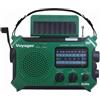 Kaito Ka500 IP Voyager Solar / Dynamo Radio AM/FM/SW NOAA previsioni meteo con allarme e caricatore per cellulare, verde