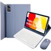 HLTOOP Custodia Tastiera per Xiaomi Redmi Pad SE 11 Pollici 2023, Coperchio Per Supporto PU Slim Con Tastiera Wireless Magneticamente Staccabile, Mouse Tablet,Viola
