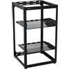 ECHOGEAR Rack a telaio aperto 20U per server e dispositivi AV - Design montabile a parete include 2 ripiani ventilati, 25 viti di montaggio per rack, 4 piedini di livellamento, 4 fermi per mensole e 2
