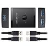 Xiwai Selettore di commutazione bidirezionale USB 3.0 KVM da 2 a 1 PC di condivisione o da 1 a 2 Hub per tastiera Mouse Scanner Stampante