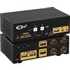 CKL HDMI KVM Switch 2 Porte Doppio Monitor Display Esteso + Audio + USB 2.0 HUB, 4K @ Hz CKL-922HUA
