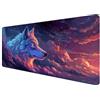 Yanefaei Lupo Tappetino Mouse Cielo Stellato Tappetino Mouse Gaming 700x300x3mm Esteso di Grandi Mouse Pad Tappetino,Base In Gomma Antiscivolo,Migliora Precisione e Velocità,per Ufficio Donne Regali yx-81