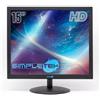 SIMPLETEK - Monitor Touchscreen Capacitivo 15 | 1024x768 HD 4:3 | HDMI VGA Audio | Per Cassa POS DVR Ufficio | VESA | Cavi Inclusi