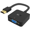 ICZI Convertitore adattatore cavo HDMI a VGA placcato oro 1080p Compatibile con Mac, PC, laptop e proiettore Nero