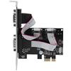ASHATA Scheda seriale PCI-E a a 2 Porte, da PCI-E a Doppio Convertitore di Porta Seriale Scheda di Interfaccia Seriale PCIe da 2,5 Gbps PCIe per 2000 / XP / 7/8 / Linux/Mac