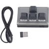 Pyhodi Mini Tastiera a 4 Tasti USB Wireless, Bluetooth 2.4G con Batteria Tastiera Personalizzata Wireless Tasti Programmabili per Supporti di Gioco da Lavoro D'ufficio, Controllo, Pyhodiybdo65fciz