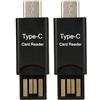 KLKNE 2 adattatori USB 3.1 tipo C USB-C a -SD TF Card Reader per PC e cellulare