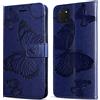 DENDICO Cover per Galaxy Note 10 Lite/Galaxy A81 / Galaxy M60S, Portafoglio Custodia in PU Pelle per Samsung Galaxy Note 10 Lite, Antiurto Cover a Libro con Slot per Carte, Blu