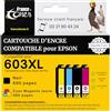 France Toner - 603XL - Cartucce Compatibili per Epson 603 XL - per Inchiostro Epson 603 Expression Home XP2100, XP2105, XP3100, XP4100, Workforce WF2810, WF2830, WF2835 (603XL confezione da 4)