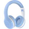 EarFun K2 Cuffie Bluetooth Bambini, Cuffie Wireless e Cablato, Limitatore Volume Sicuro 85/94 dB, 40 Ore Autonomia, Over-Ear Pieghevoli e Regolabili per Scuola/Tablet/Viaggio, Bluetooth 5.4, Azzurro
