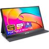 KYY Monitor portatile 15,6 '' 1080P FHD USB-C portatile monitor portatile w/Smart Cover e doppio altoparlante, display per computer HDMI IPS HDR Monitor esterno da gioco per PC Phone Mac Xbox PS4