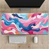 Hixingo Pittura a Olio Astratta Tappetino Mouse, Tappetino Mouse XXL/XL/L, Tappetino Mouse Gaming con Base in Antiscivolo e Bordi Cuciti, Mouse Pad per Ufficio,Casa (1000 * 500 * 3mm,rosa blu)