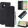 LSPCASA Custodia per Samsung Galaxy S25 FE Premium Pelle PU Flip Cover Con Slot Per Schede e Funzione Supporto Cover Case Portafoglio Fiori retrò per Samsung Galaxy S25 FE -Nero