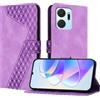 YIRRANZD Custodia per Honor X7a, Cover a Libro in Pelle PU con Slot Cart e Silicone TPU Bumper, Flip Caso Portafoglio Cover per Honor X7a (Viola)