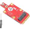 Denash Adattatore da M.2 a Mini PCI E, modulo convertitore con slot per scheda SIM Accessori per laptop per PC, supporto per connettore a pressione per scheda SIM e dimensione scheda 3042/3052 chiave B tip
