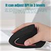 Jectse Mouse Verticale Ergonomico Wireless per Mancini per PC Portatile con Dpi Regolabile, Luci Decorativo Colorato E 6 Pulsaranti