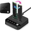 Annadue M.2 Duplicator Cloner, a Doppia Bay Ata Seriale a NVME Cloner, M.2 NVME SATA SSD Cloner Docking Station USB 3.2 Gen 2 X 2 20 Gbps, Supporta la Clonazione Offline UASP e TRIM