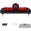 CAMECHO Luce di Stop Telecamera Posteriore HD Visione notturna IP67 Telecamera Impermeabile per Fiat Ducato Peugeot Boxer Citroen Jumper 2006-2017 con Grandangolo 140°, 12V, 10M Collegamento Cablato