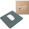 SenseAGE Tappetino per mouse sottile per casa/ufficio, portatile, per computer e laptop, senza cuciture, base antiscivolo, compatibile con mouse laser e ottico, 22 x 22 cm, verde scuro