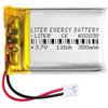 Liter energy battery Batteria 602030 LiPo 3.7V 300mAh 1.11Wh Ricaricabile Connettore PH2.0 (JST-PHR-02) Tipo B Litio: Assicurarsi che la polarità del dispositivo corrisponda 32x20x6mm (PH2|300mAh|602030)